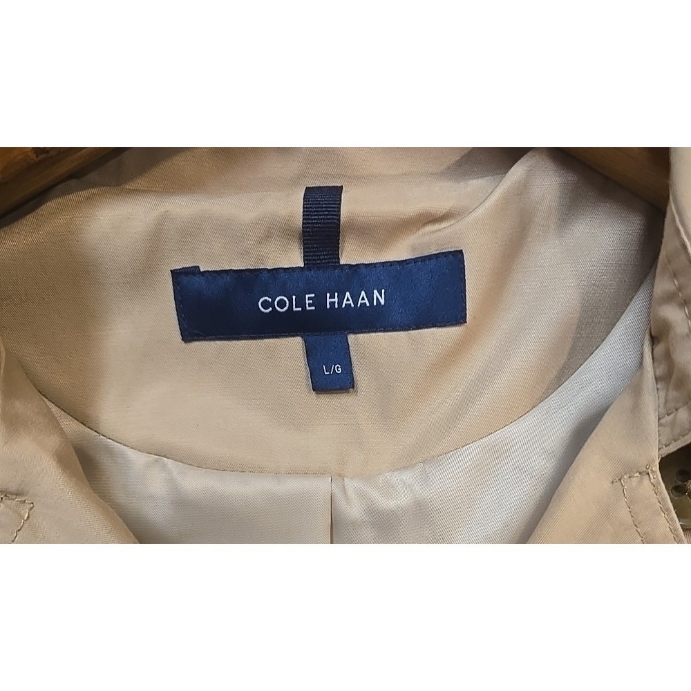 Cole Haan Women's Insulated Trench Coat L Quiet Luxury Old Money - Picture 6 of 9